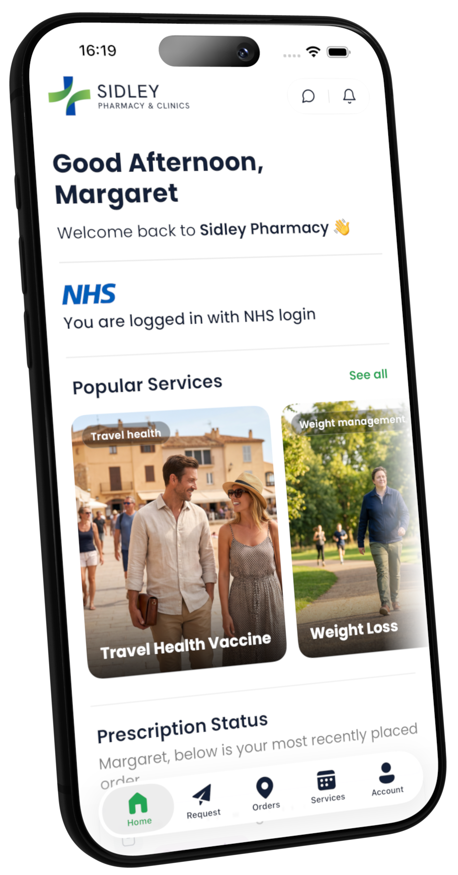 Sidley Pharmacy app interface
